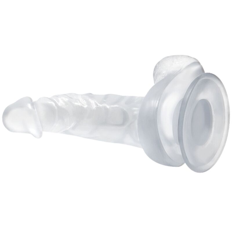 BAILE – DILDO REALISTICO CON VENTOSA Y TESTICULOS 16.7 CM TRANSPARENTE