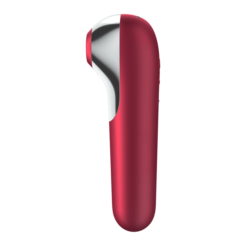 SATISFYER – DUAL LOVE VIBRADOR Y SUCCIONADOR CON AIRE PULSADO ROJO