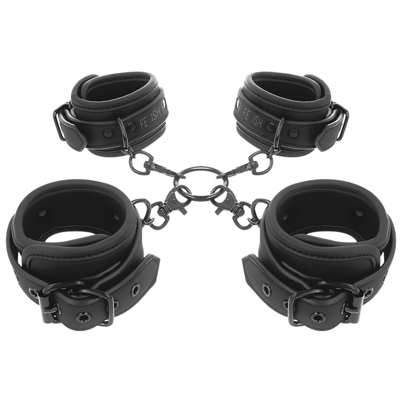 FETISH SUBMISSIVE – SET ESPOSAS MANOS Y TOBILLOS CON FORRO DE NOPRENO